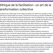 L'éthique de la facilitation : un art de la transformation collective